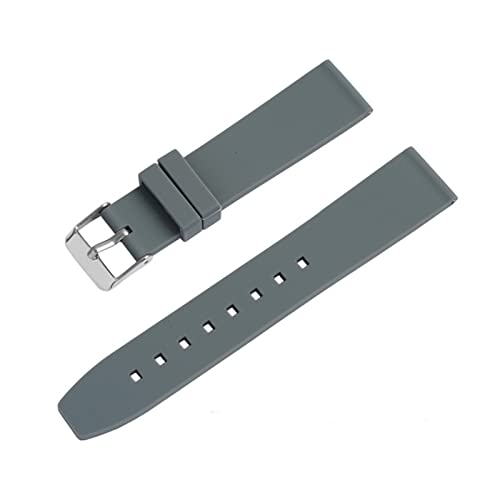 PLACKE Generische Uhrengurte for Sport Uhr Silikon Gummi -Uhr -Band Handgelenksgürtel Armband 16mm 18 mm 20 mm 22 mm 24 mm 26 mm 28mm 28 mm (Color : Gray, Size : 26mm) von PLACKE