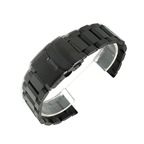 PLACKE Fit for Casio Fit for Samsung 18mm 20mm 22mm 24mm Edelstahl Metallarmband mit Sicherheitsverschluss Ersatz Premium Strap Armband (Color : 4, Size : 18mm) von PLACKE