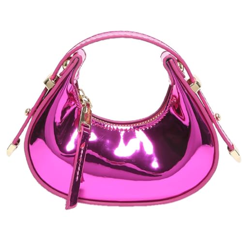 Abendtasche für Damen, elegante Clutch, auffällig, Abendtasche, kleine Knödel, Abend-Handtasche für Party, hot pink von PLCPDM