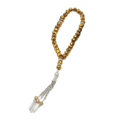 Modisches Tasbih-Armband mit 33 Perlen, inspirierende Legierung, Misbaha, islamischer Schmuck, Gebetskette, Armband-Anhänger von PLCPDM