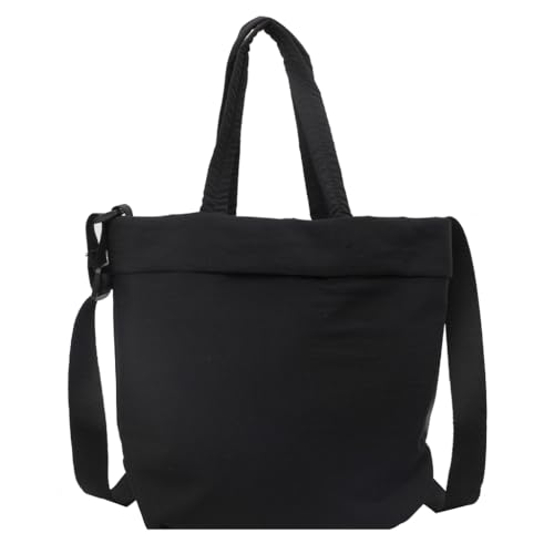 PLCPDM 2024 Einkaufstasche, Schultertasche, große Kapazität, Kuriertasche, Crossbody-Tasche für Mädchen, Studenten, Schultasche, Handtasche, Schwarz von PLCPDM