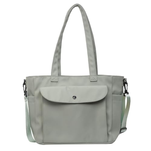 PLCPDM 2024 Messenger-Tasche, große Kapazität, Umhängetasche, Nylon-Tasche, Schultertaschen für Mädchen und Frauen, spritzwassergeschützt, Büchertasche, Handtasche, grün von PLCPDM