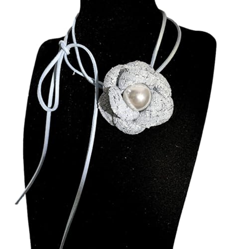 PLCPDM Anspruchsvolle Blumen-Choker-Schmuck, elegante Schlüsselbeinkette, modische Flowewr-Halskette für modebewusste Damen, Siehe Abbildung von PLCPDM