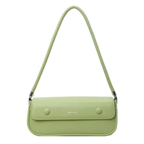 PLCPDM Damen-Umhängetasche, PU-Leder, Handtaschen und Geldbörse, modische Hobo-Tasche, einfache Achseltasche, Satteltasche, Einkaufstasche, Dating-Tasche, grün von PLCPDM