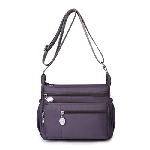 PLCPDM Damen-Umhängetasche mit mehreren Taschen, modische Umhängetasche, für Mütter, Reisen, Freizeit, große Kapazität, Crossbody-Tasche, violett von PLCPDM