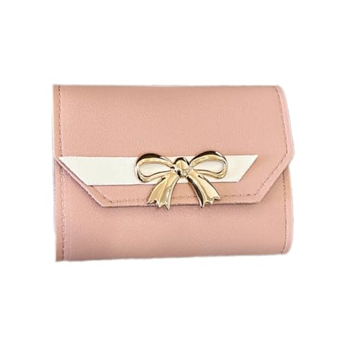 PLCPDM Geldbörse für Kreditkarte, Kleingeld, Münzgeldbörse für Damen und Mädchen, modisch, PU, Clutch, dreifach gefaltete Geldbörse, rose von PLCPDM