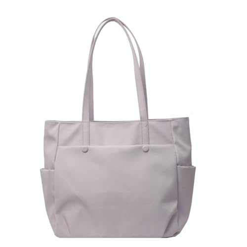 PLCPDM Handtasche, spritzwassergeschützt, Nylon, große Kapazität, Einkaufstasche, Schultertaschen für Damen, modische Taschen, Schulbüchertasche, violett von PLCPDM