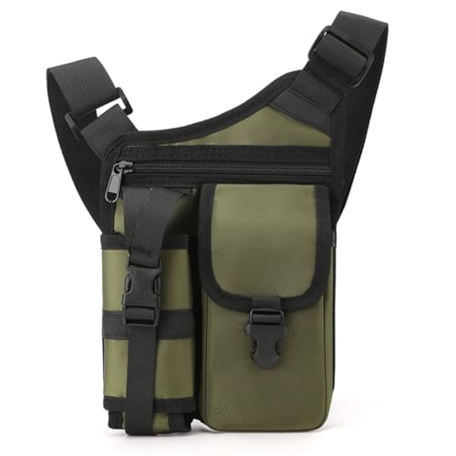 PLCPDM Lässige Brusttasche Crossbody Geldbörse praktische und funktionale Umhängetasche für Outdoor-Sport, Einkaufen und den täglichen Gebrauch, grün von PLCPDM