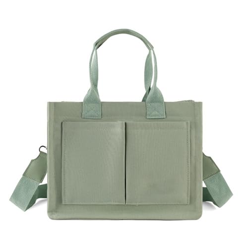 PLCPDM Messenger Bag Large Capacity School Bag Canvas Crossbody Shoulder Bags Fashion Bags for Girl Women Handbag, grün von PLCPDM