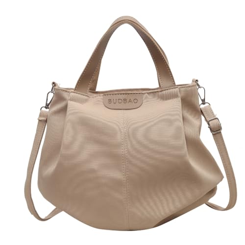 PLCPDM Modische Umhängetasche, große Kapazität, Messenger-Tasche, Segeltuch, Crossbody-Tasche für Mädchen, Studenten, Schultasche, Handtasche, khaki von PLCPDM