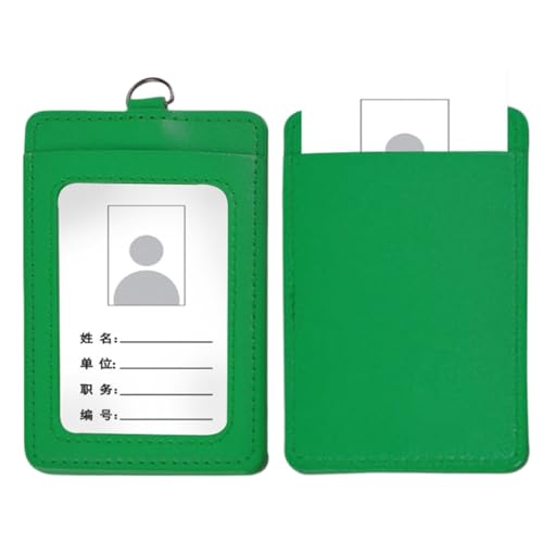 PLCPDM Modisches Kartenetui, hochwertiges PU-Material multifunktionaler Buskartenhalter für Damen und Herren, grün von PLCPDM