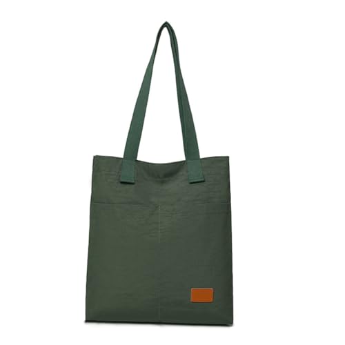 PLCPDM Multifunktionale Damen-Handtasche, Nylon, Unterarmtasche, große Kapazität, lässige Schultertasche für verschiedene Anlässe, grün von PLCPDM