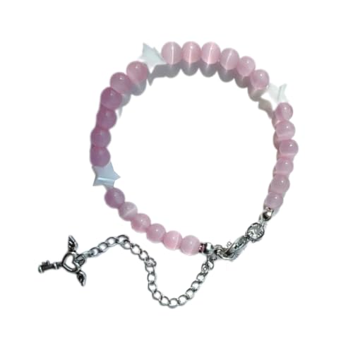 PLCPDM Stilvolles Opal-Stern-Armband für Damen, süßer, ästhetischer Charm, Augenstein, Perlen, Armreifen, Sommer, Modeschmuck, Geschenk von PLCPDM