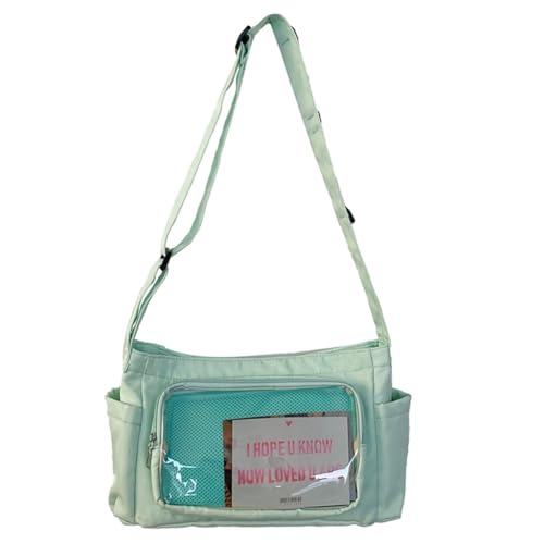 PLCPDM Transparente Umhängetasche für Mädchen, niedliche Umhängetasche, Kuriertasche, perfekt für modebewusste Personen, grün von PLCPDM