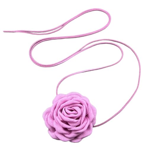 PLCPDM Vielseitiger Stoff-Blumen-Choker, trendiges Gothic-Halsband, Accessoire für Hochzeit, Party, perfektes Geschenk für Mädchen und Frauen, Siehe Abbildung von PLCPDM