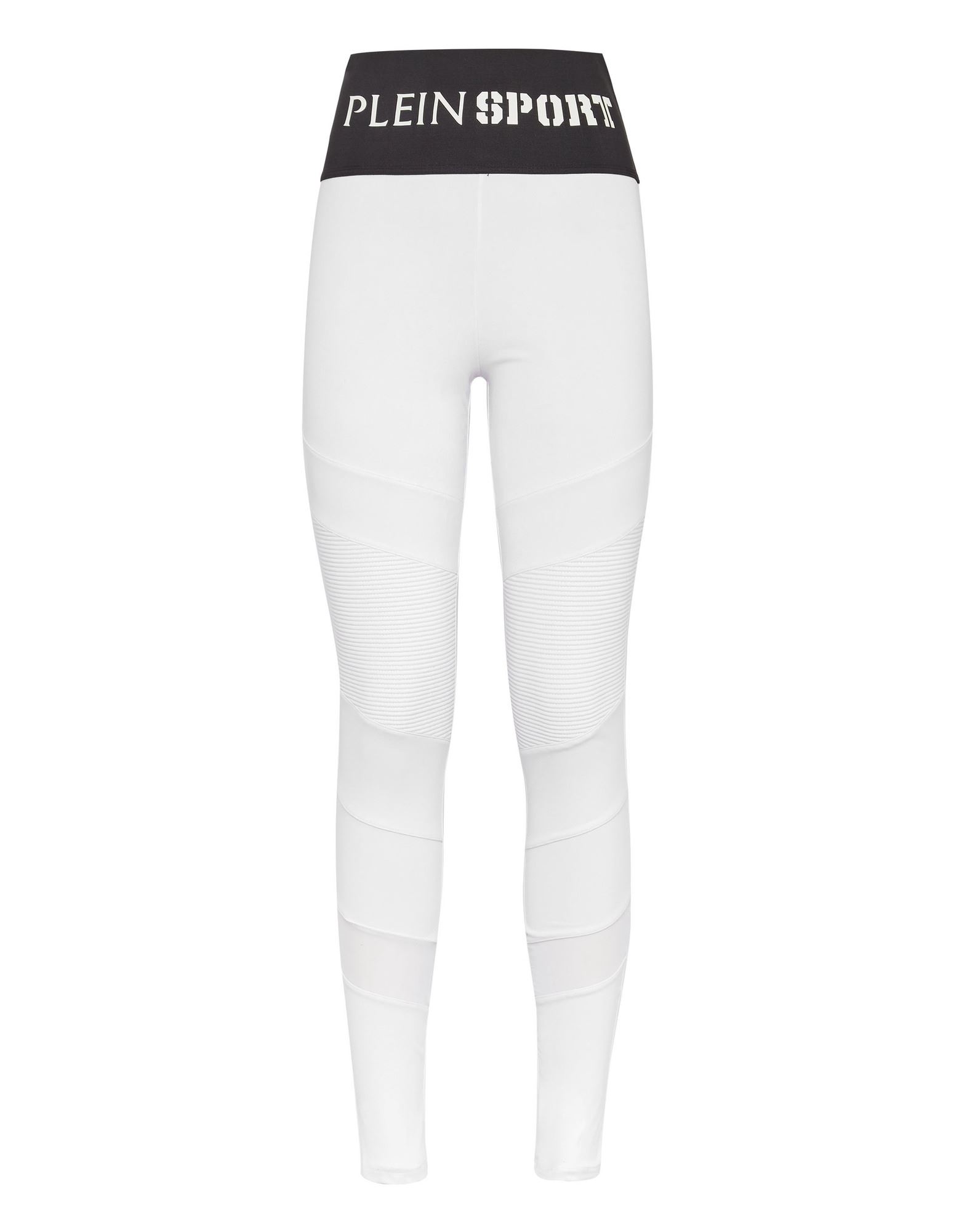 PLEIN SPORT Leggings Damen Weiß von PLEIN SPORT