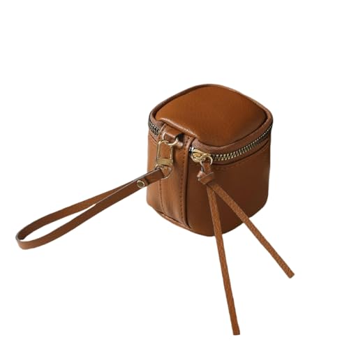 PLGMAUYT Handytasche zum umhängen Retro Kosmetische Tasche Lippenstift Münze Aufbewahrungstasche Tragbare Reise Speicher Eimer Personalisierte Mini Runde Münze Geldbörse-Braun PLGMAUYT Handytasche zum umhängen Retro Kosmetische Tasche Lippenstift Münze Aufbewahrungstasche Tragbare Reise Speicher Eimer Personalisierte Mini Runde Münze Geldbörse-Braun von PLGMAUYT