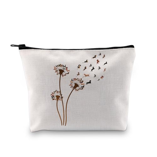 PLITI Dackel-Geschenke für Frauen, Dackel, Mutter, Geschenk, Dackel-Liebhaber, Geschenk, Wurst, Hund, Welpe, Geschenk, Weiner Hunde-Make-up-Tasche, Dandelion Dackel Bagu, modisch von PLITI