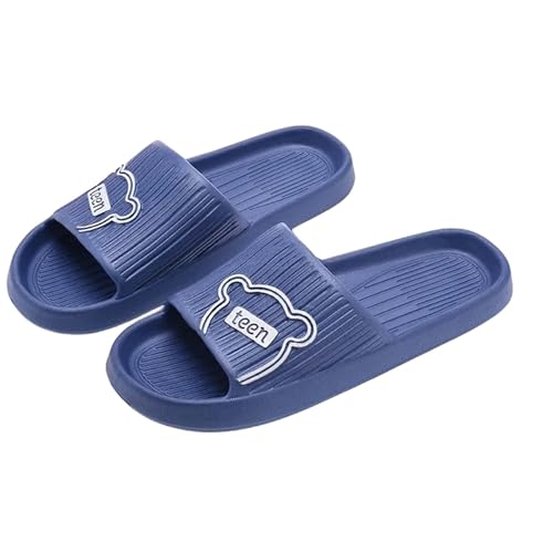 PLOZINDA Hausschuhe Damen Frauen Hausschuhe Haus Sandalen Flip Flops Strand Männer Sommer Paar Unisex No-slip-objektträger-bear-1 N-36-37 von PLOZINDA