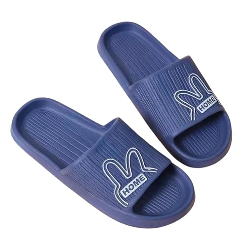 PLOZINDA Hausschuhe Damen Frauen Hausschuhe Haus Sandalen Flip Flops Strand Männer Sommer Paar Unisex No-slip-objektträger-kaninchen N-36-37 von PLOZINDA