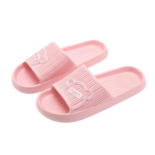 PLOZINDA Hausschuhe Damen Frauen Hausschuhe Strandrutschen Flip Flops Herren Indoor Badezimmer Anti-schlupfschuhe Paar Sandalen-3,0 Cm D-p-36-37 (fit 35-36) von PLOZINDA