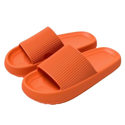 PLOZINDA Hausschuhe Damen Frauen Plattform Pantoffeln Sommer Strand Sandalen Freizeit Innen Badezimmer Anti -slip-orange-36-37 von PLOZINDA