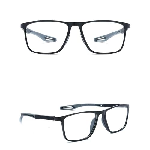 POCHY Anti Blaulicht Gleitsichtbrille Lesebrille Geeignet für Herren/Damen，Bequeme Leichte Computer-Lesebrille, 1.0x,1.5x,2.0x,2.5x,3.0x,3.5x,4.0x,1-Paar (Farbe : Grau, Größe : 1.0x) von POCHY