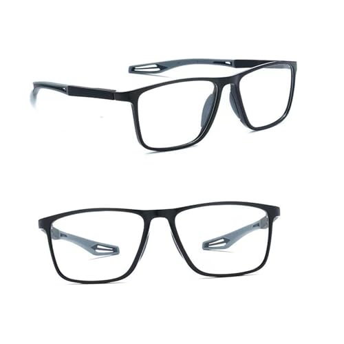 POCHY Anti Blaulicht Gleitsichtbrille Lesebrille Geeignet für Herren/Damen，Sportliches Bequeme Computer-Lesebrille, 1.0x,1.5x,2.0x,2.5x,3.0x,3.5x,4.0x,1-Paar (Farbe : Grau, Größe : 1.0x) von POCHY