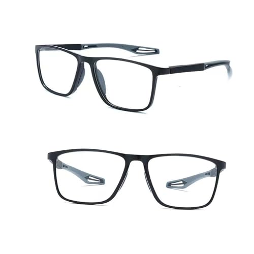 POCHY Anti Blaulicht Gleitsichtbrille Lesebrille Geeignet für Herren/Damen，Sportliches Leichte Computer-Lesebrille, 1.0x,1.5x,2.0x,2.5x,3.0x,3.5x,4.0x,1-Paar (Farbe : Grau, Größe : 1.0x) von POCHY