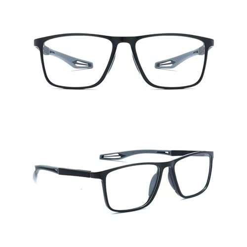 POCHY Anti Blaulicht Gleitsichtbrille Lesebrille Geeignet für Herren/Damen，Sportliches Ultraleicht Computer-Lesebrille, 1.0x,1.5x,2.0x,2.5x,3.0x,3.5x,4.0x,1-Paar (Farbe : Grau, Größe : 1.5x) von POCHY