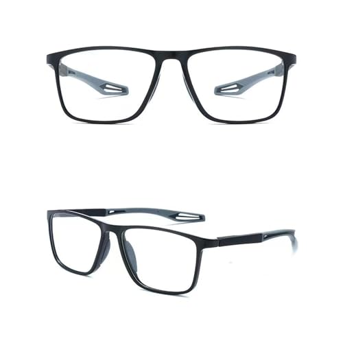 POCHY Anti Blaulicht Gleitsichtbrille Lesebrille Geeignet für Herren/Damen，flexible Leichte Computer-Lesebrille, 1.0x,1.5x,2.0x,2.5x,3.0x,3.5x,4.0x,1-Paar (Farbe : Grau, Größe : 1.0x) von POCHY