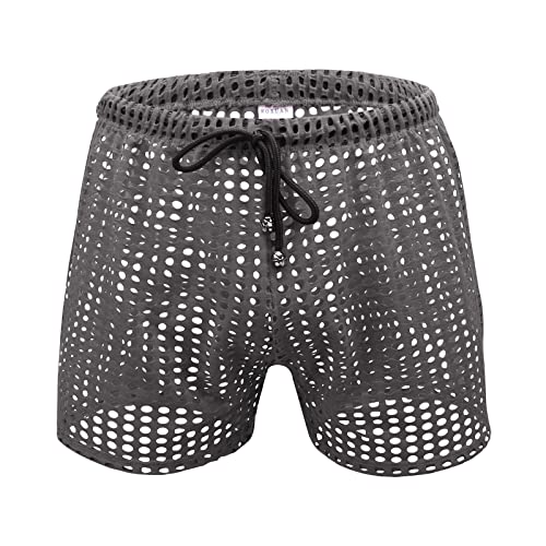 PODOLIXIA Herren Kurze Hose Sexy Shorts Männer Netz Unterhose Reizwäsche Underwear Hipster Fetisch Clubwear Beiläufige Herren Kleidung Niedrige Taille von PODOLIXIA