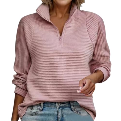 PODOLIXIA Sweatshirt Damen Stehkragen Troyer Damen ohne Kapuze Damen Pullover Herbst Arbeitspullover Oberteile Damen Langarm Half Zip Pullover Damen Einfarbig Raglanärmel Langarmshirts PODOLIXIA Sweatshirt Damen Stehkragen Troyer Damen ohne Kapuze Damen Pullover Herbst Arbeitspullover Oberteile Damen Langarm Half Zip Pullover Damen Einfarbig Raglanärmel Langarmshirts von PODOLIXIA