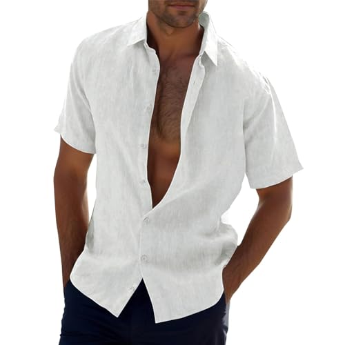 POIUIYQA Hawaii Hemd Männer Kurzarm Sommer Fronttasche Hawaii Freizeit Funky Baumwolle Hawaiihemd Strand Leinenhemd POIUIYQA Hawaii Hemd Männer Kurzarm Sommer Fronttasche Hawaii Freizeit Funky Baumwolle Hawaiihemd Strand Leinenhemd von POIUIYQA
