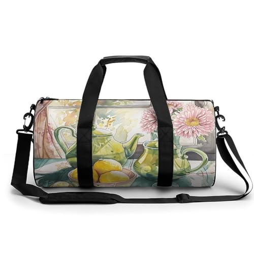 Turnbeutel mit zwei Teekannen-Motiv, bedruckt, Reisetasche, Yogatasche mit getrennter Tasche für trockene Nässe, Stil, 45 cm/22,9 cm/22,9 cm/22,9 cm, Stil:, 17.7in/9in/9in Turnbeutel mit zwei Teekannen-Motiv, bedruckt, Reisetasche, Yogatasche mit getrennter Tasche für trockene Nässe, Stil, 45 cm/22,9 cm/22,9 cm/22,9 cm, Stil:, 17.7in/9in/9in von POLESVBM