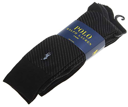 Polo Ralph Lauren Superweiche Herrensocken, 3er-Pack, Schwarz, 43-47 EU von POLO RALPH LAUREN