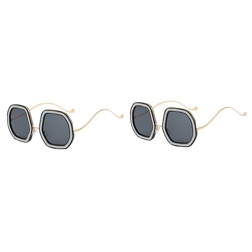 POPETPOP 2 Stück Diamant Sonnenbrille Stilvolle Sonnenbrille Retro Sonnenbrille Sonnenschutz Sonnenbrille Strand Party Sonnenbrille Dekorative Sonnenbrille Damen Sonnenbrille von POPETPOP