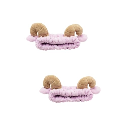 POPETPOP 2st Stirnbänder Badewannen-stirnband Dusche Stirnband Verstellbarer Haken Hautpflege-stirnband Stirnband Zum Waschen Des Gesichts Haarband Violett Makeup Entferner Combo-platte von POPETPOP