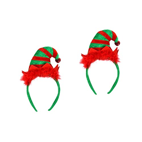 POPETPOP 2st Outfit Für Mädchen Weihnachtsstirnbänder Für Frauen Kostüme Für Erwachsene Elfenmütze Stirnband Mit Ohren Weihnachtsbaum Hut Mini-elf-stirnband Elfenhut Jesus Kind Hausschuhe von POPETPOP