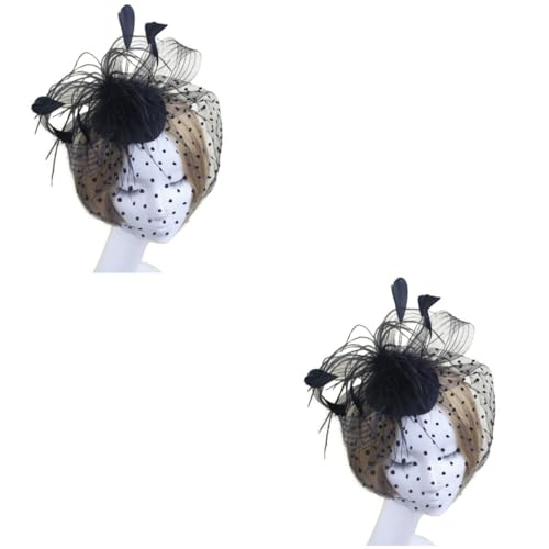 POPETPOP 2st Halloween-kopfzubehör Hochzeitskopfschmuck Für Die Braut Vogelkäfiggitter Im Retro-stil Blumenhaarspangen Für Frauen Halloween-haarreifen Mesh-oberfläche Fräulein Partybedarf von POPETPOP