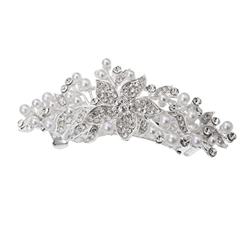 POPETPOP 3st Haarspange Mit Strass Haarspangen Für Dickes Frauenhaar Haarspangen Für Damen Haarnadel Aus Kristall Haarspange Frauen Haarspange Mädchen Eisen Brautjungfer Blumenclip von POPETPOP