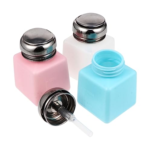 POPETPOP 3st Flasche Nagelentferner Pumpflasche Mit Seife Flüssigkeitsspender Nach Unten Drücken Pumpflasche Aus Metall Reiseflasche Reisen Plastik Makeup Entferner Kosmetische Flasche von POPETPOP