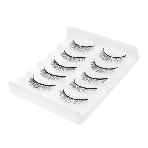 POPETPOP 5 Paare Kurze Falsche Wimpern Verlängernde Wimperntusche Falsche Wimpern Wispy Make-up Wimpern Bilden Kurze Weiche Falsche Wimpern Wimpernzubehör Chemische Faser Kosmetik Japan 3d von POPETPOP