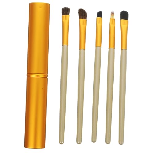 POPETPOP 5-teiliges Set Make-up-pinsel-set Lidschatten Augen-make-up-kits Eyeliner-pinsel-kit Augenpinsel Kosmetikpinsel Augen-make-up-pinsel Tragbar Holzgriff Pinselset von POPETPOP