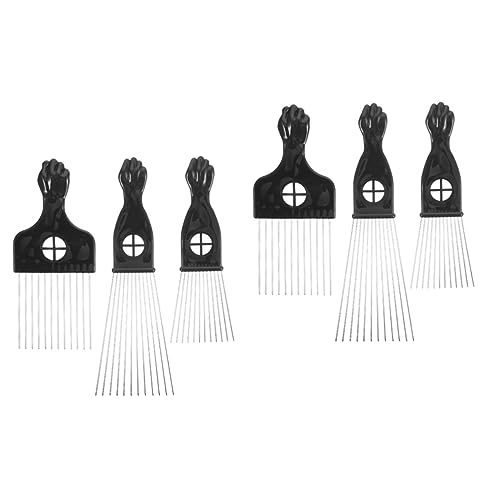 POPETPOP 6 Stk Kamm Haarpickel Für Das Haarstyling Starter-kit Afro-picks Für Männer Entwirrende Haarbürste Haarnadel Aus Metall Afro-zopf-pick Haarspange Für Männer Mann Flechten Bena Pp von POPETPOP