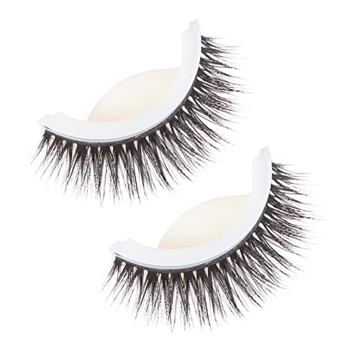 POPETPOP Selbstklebende Wimpern Gothic Kleidung Damen Diy-cluster-faux-midiy-fake-wimper Puppenästhetische Wimpern Make-up Wimpern Koreanische Dauerwelle 3d Perlmutt Verlängern von POPETPOP