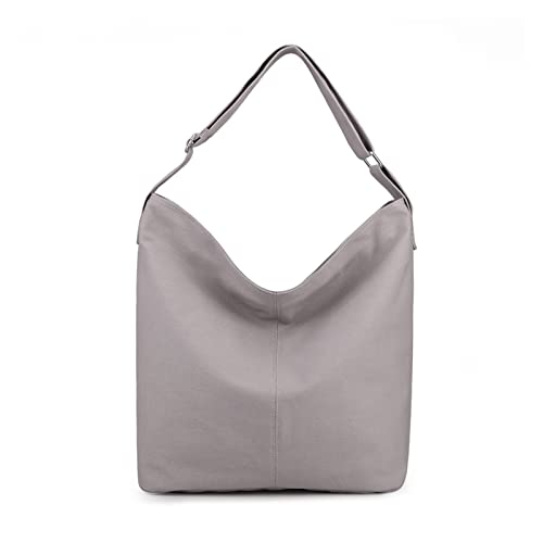 PORRASSO Mädchen Schultertasche Segeltuch Handtasche Damen Tote Bag Shopper Henkeltasche für Schule Arbeit Täglicher Gebrauch Violett von PORRASSO