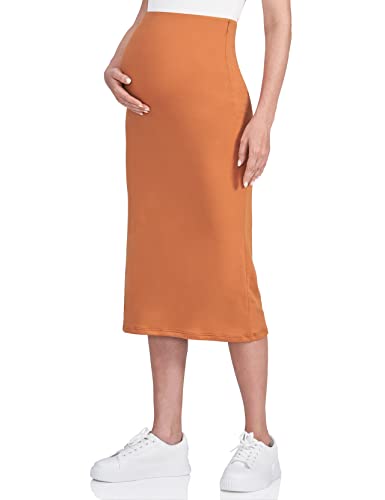 POSHDIVAH Damen Umstandsrock, camel, XX-Large POSHDIVAH Damen Umstandsrock, camel, XX-Large von POSHDIVAH