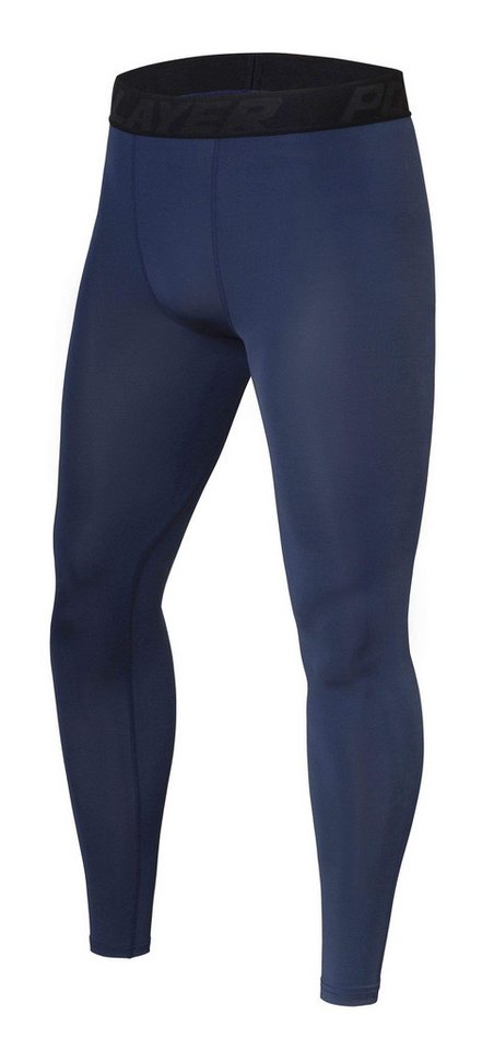 POWERLAYER Lauftights PowerLayer Herren Kompressionshose Lang Dunkelblau (1-tlg) von POWERLAYER