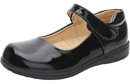 PPXID Damen Mary Jane Halbschuhe Schule Uniformschuhe Ballerinas Oxfords, Schwarz, 28 EU von PPXID